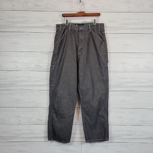 Levi's L2 Grey Baggy Carpenter Jeans Mens Size 36" X 34" Y2K